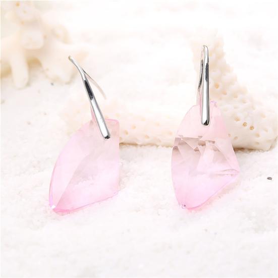 Hook Earrings Irregular Cut Rhinestone Dangle Women Piercing Earrings Jewelry for Party