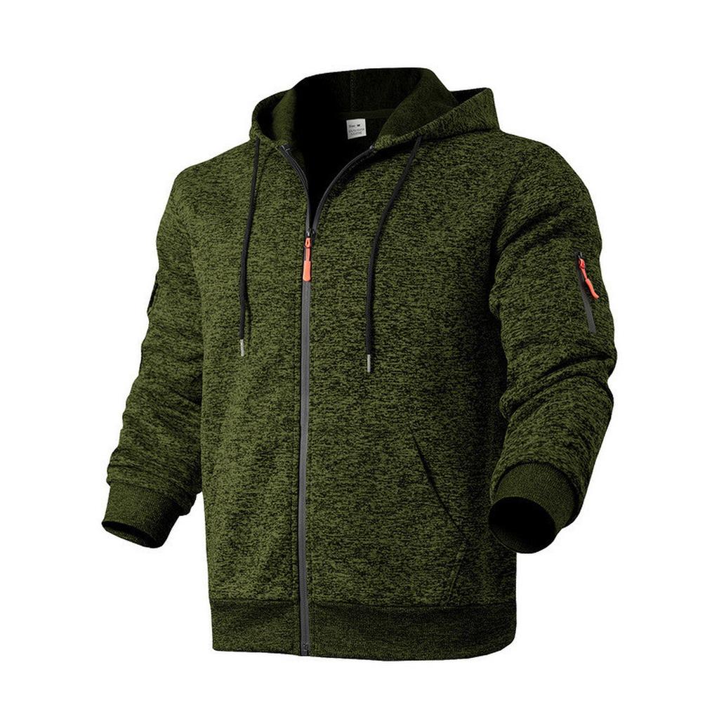Men'S Hoodie Multi Pocket Hooded Long Sleeved Casual Sports Two-Piece Set
