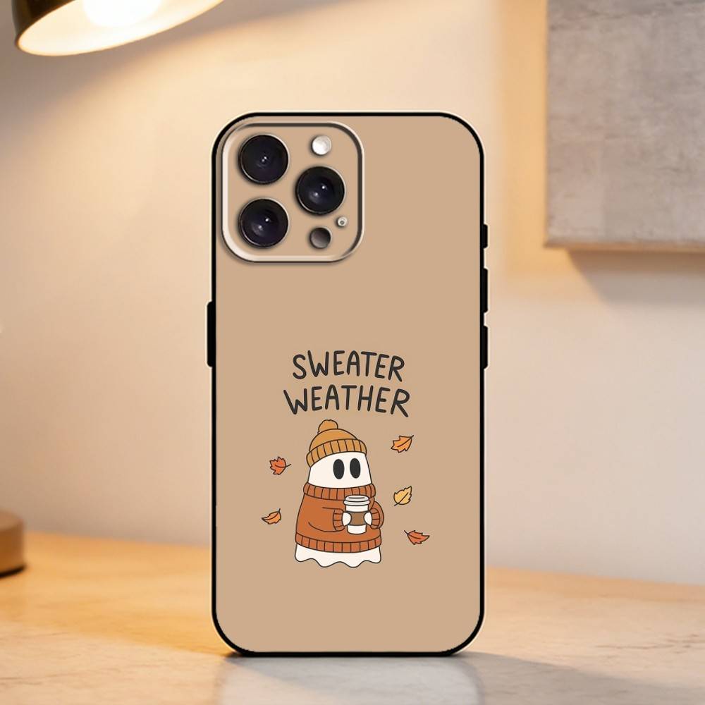 P-Playful G-Ghost    Phone Case For iPhone 17,16,15,14,13,12,11 Plus,Pro Max,XS,Soft Silicone Black Cover