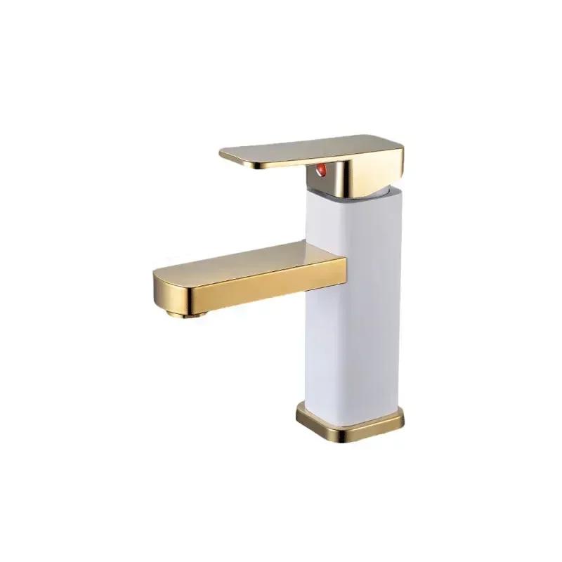 WashBasin Faucets Single Handle Hot and Cold Mixer Tap Deck Mounted Stainless Steel Bathroom Tap Household Modern Toilet Faucet