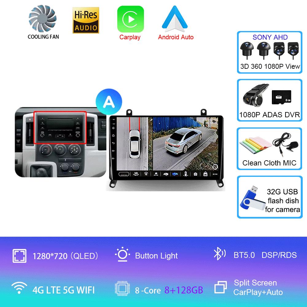 Car Radio for Toyota Hiace H300 VI 6 GranAce I 1 2019 - 2022 Multimedia Video Player Navigation GPS Android 14 2 Din Dvd