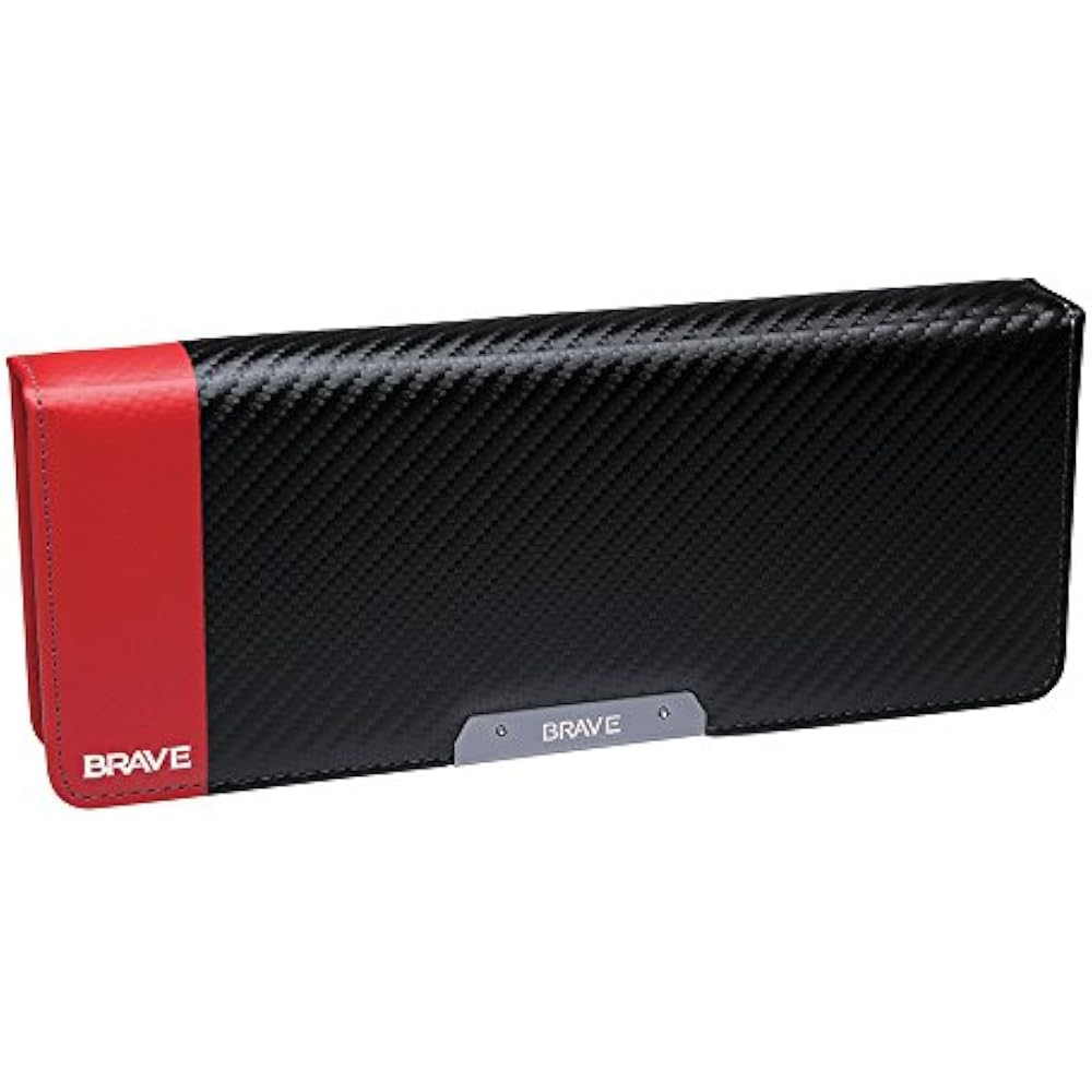 SK-5023-D Sonic Pen Case, Flat Brave, Carbon Style, Black, Double Sided Pen Case