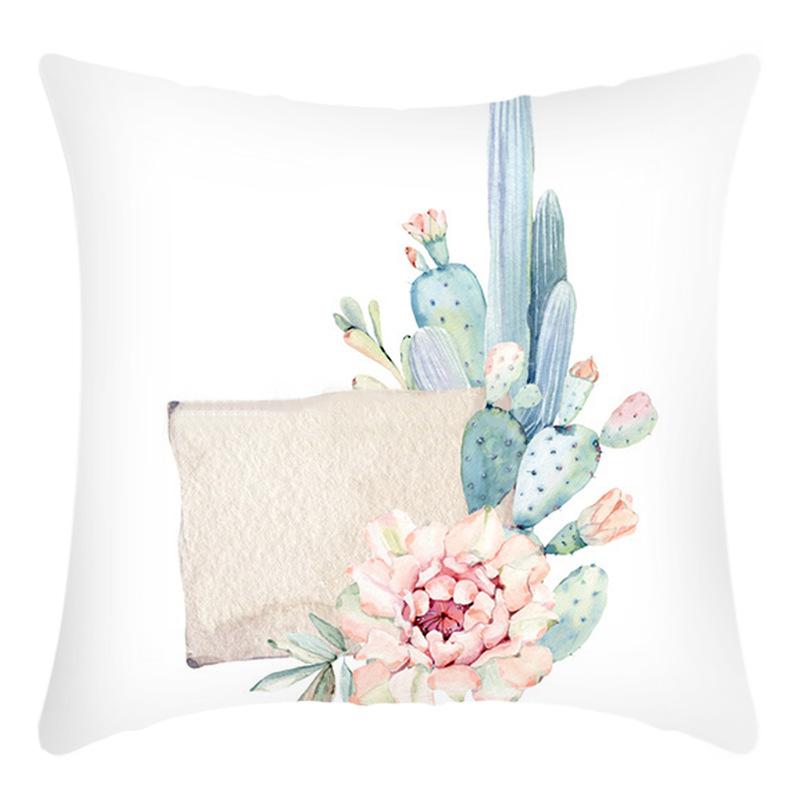 

Новая наволочка с зеленым растением, наволочка с принтом суккулентов, наволочка для дома, диванная подушка 45 * 45Cm pillowcase