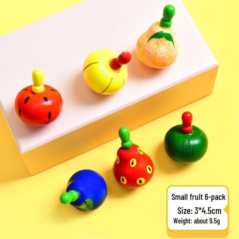 New Style Nostalgic Wooden Spinning Top Toy for Boys & Girls - Creative Hand-Twist Decompression Fun