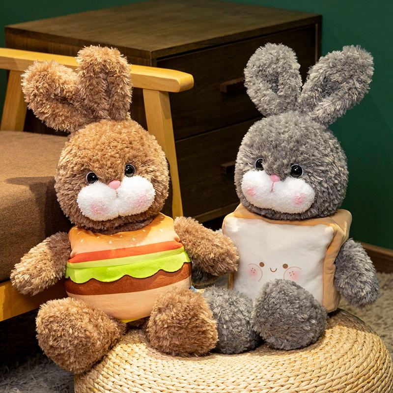 Kreative 35/45cm Simulation Anime Niedliche Stofftiere Cartoon Brot Hase Hamburger Kaninchen Heimdeko Mädchen Geschenke