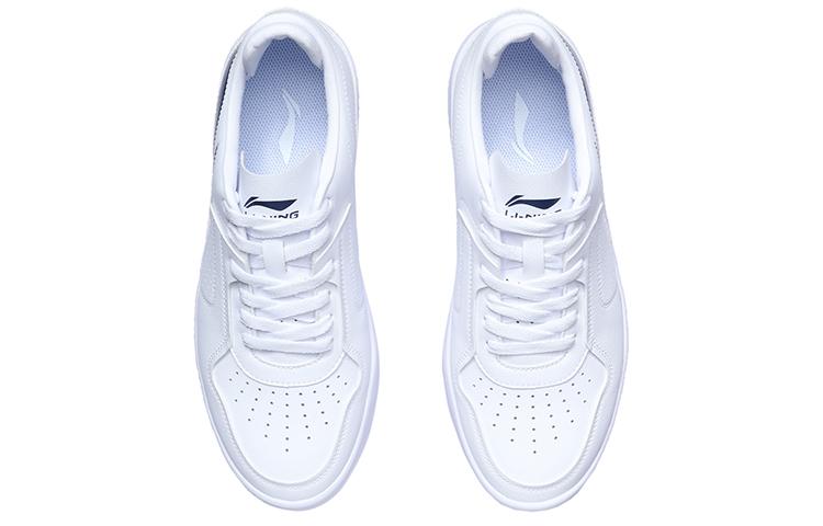 Li Ning Street Player Comfortable Low top Skateboard Shoes Unisex White Blue AGCQ251-6