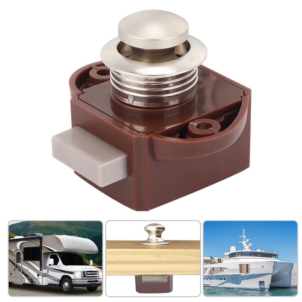 Aluminum Alloy Keyless Push Button Catch Lock For Boat RV Drawer Cabinet Door Latch Knob