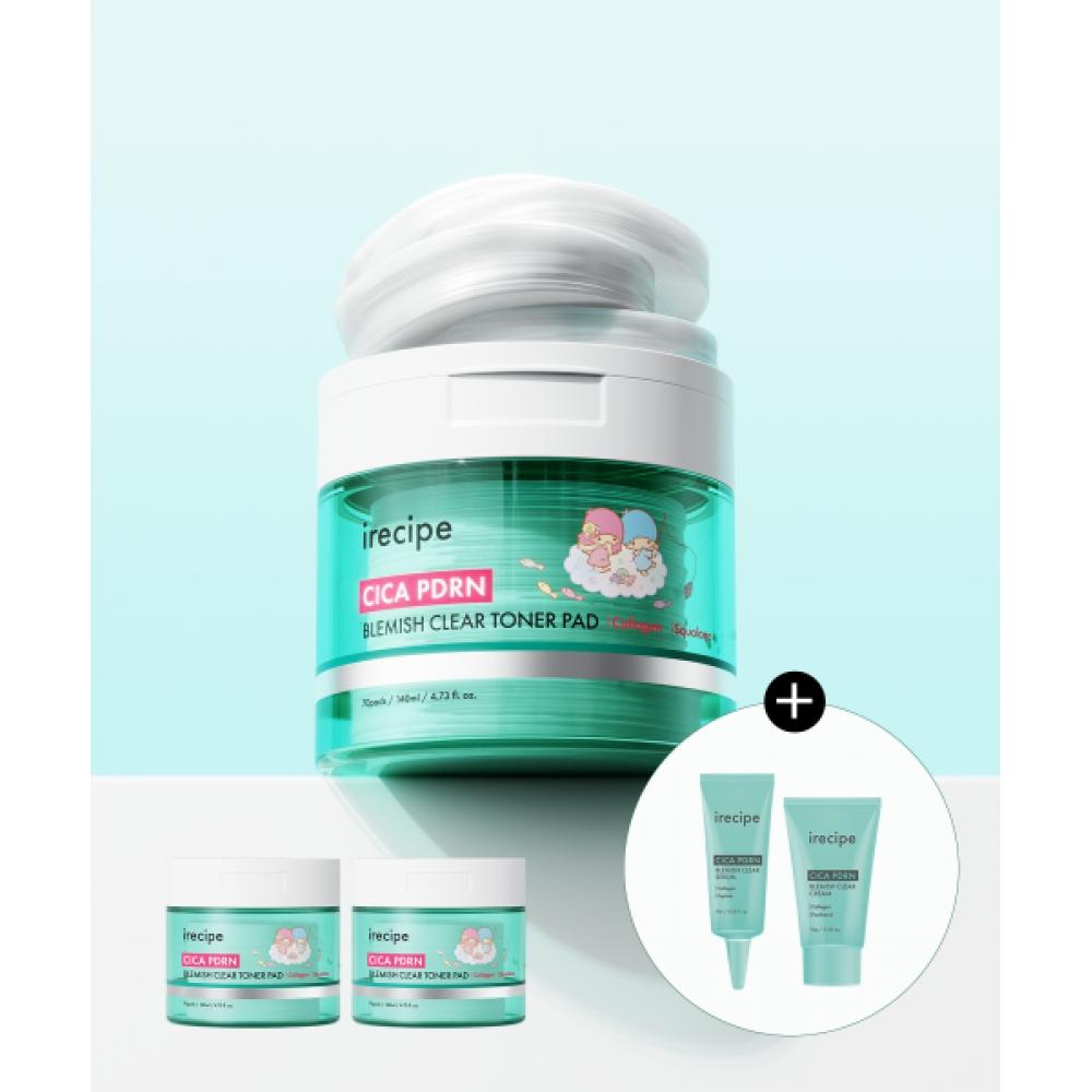 Irecipe [collaboration] Sika Pdrn Traces Clear Toner Pad 70 Sheets X 2 NONE