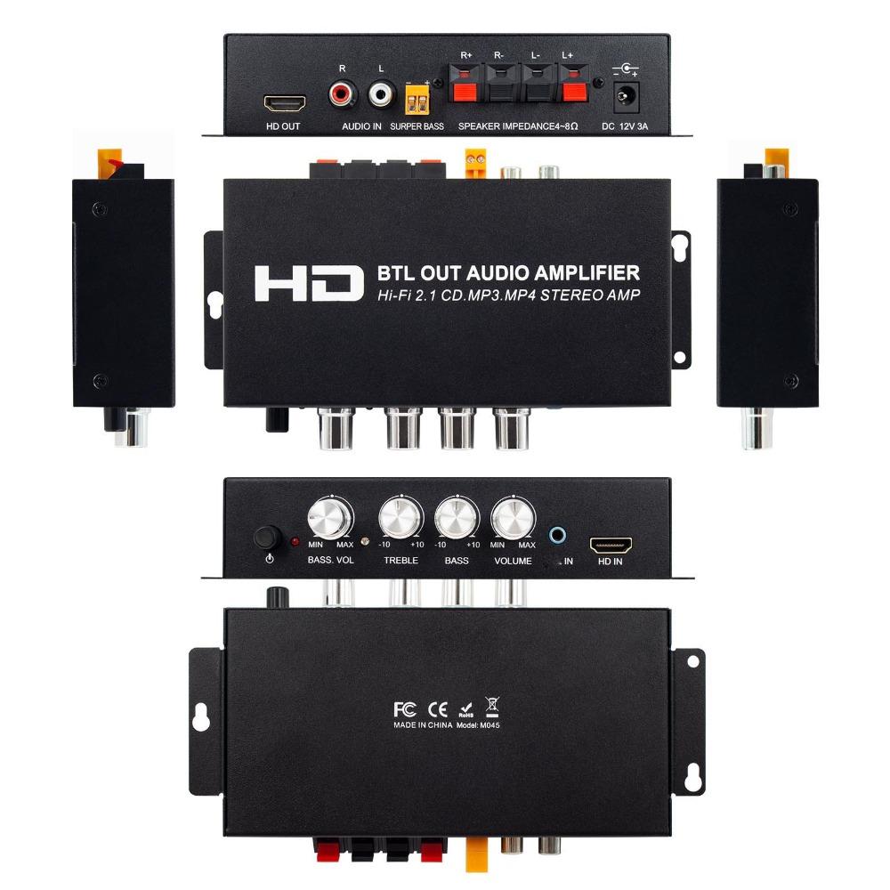 Support HD & AUX Input Stereo Power Amplifier HiFi Stereo Amplifier Home Use