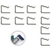 10Pcs Car Injectors Leak Off Pipe Clips For Ford 1982A4 7701477442 4S7Q9F524AB Car Fuel Injector Leakage Pipe Clamp