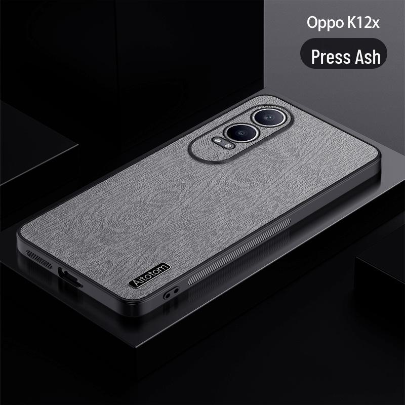 

Новый защитный чехол для объектива от падения с высоты для Oppo K12x/K11 - Business Bark Grain Cover K11X