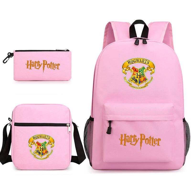 Harry Potter Academy Badge Harrypotter Backpack Student Schoolbag Shoulder Bag Pencil Case 3PCS Set