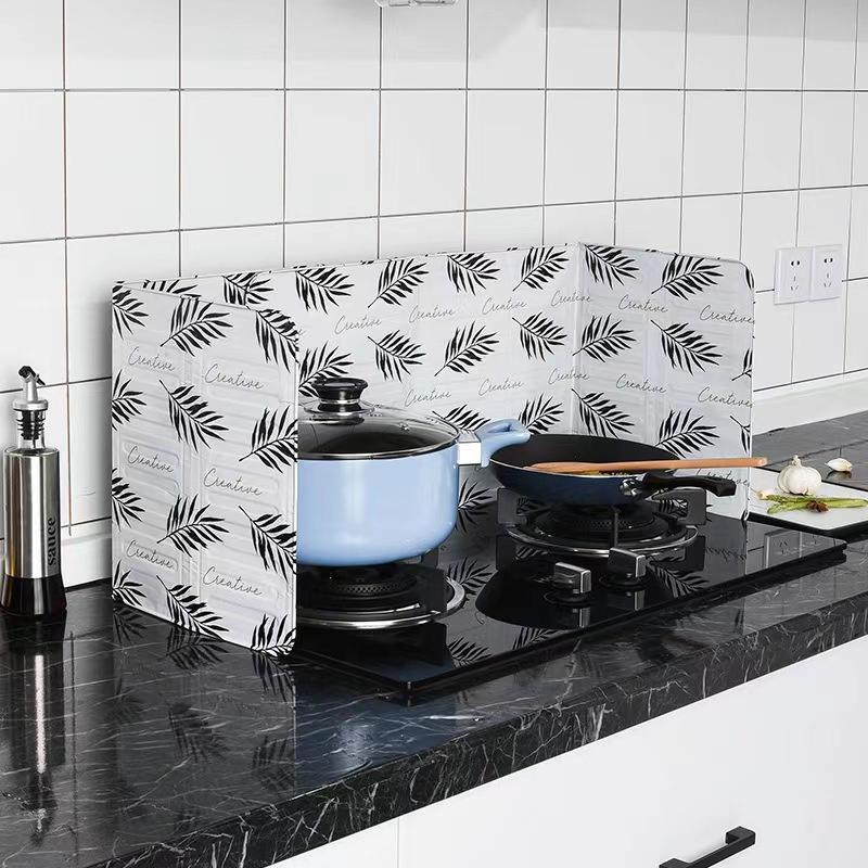 Faltbare Prallplatte für Küchengasherde aus Aluminium, tragbare Bratpfanne, Ölspritzschutz, Haushaltsküchenzubehör