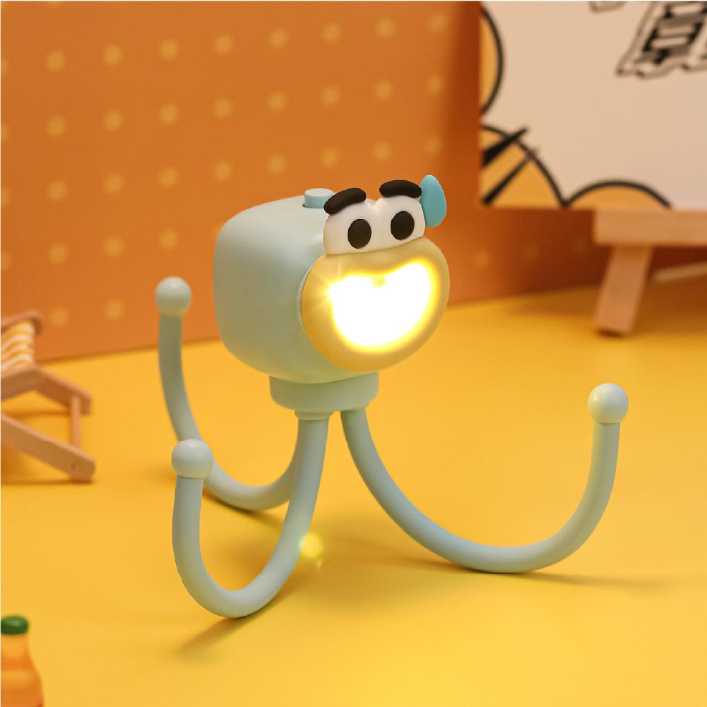 

Cute Octopus Night Light Squid with Foldable Bendable Stand AnimeDecor KidsRoomIdeas Reading Night Light Gift for Bedroom/Desk Decor Regular синій