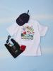 BT21 WORLD VOYAGE Kurzarm-T-Shirt – Weiß