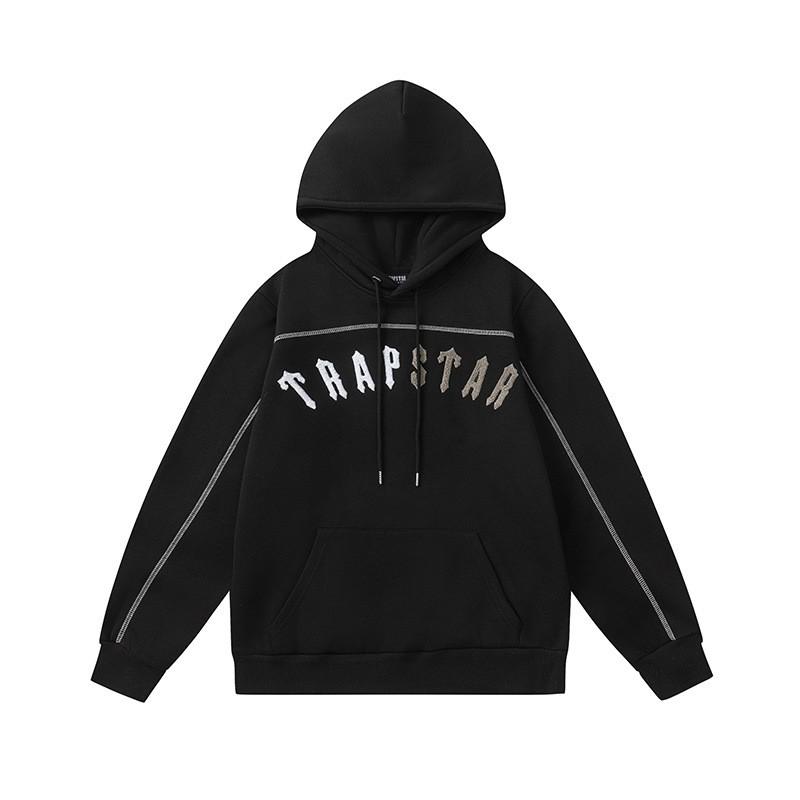 Mens Gradient Letter Tiger Head Embroidered Hoodie Jogger Set Streetwear Winter Outfit