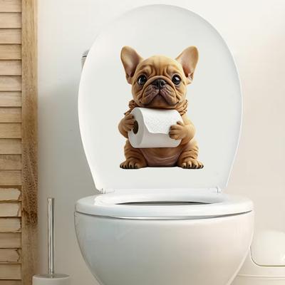 Grappige dieren toiletbril sticker, waterdicht, cartoon schaap, kuiken, konijn, toiletbril sticker voor badkamer en huismuur