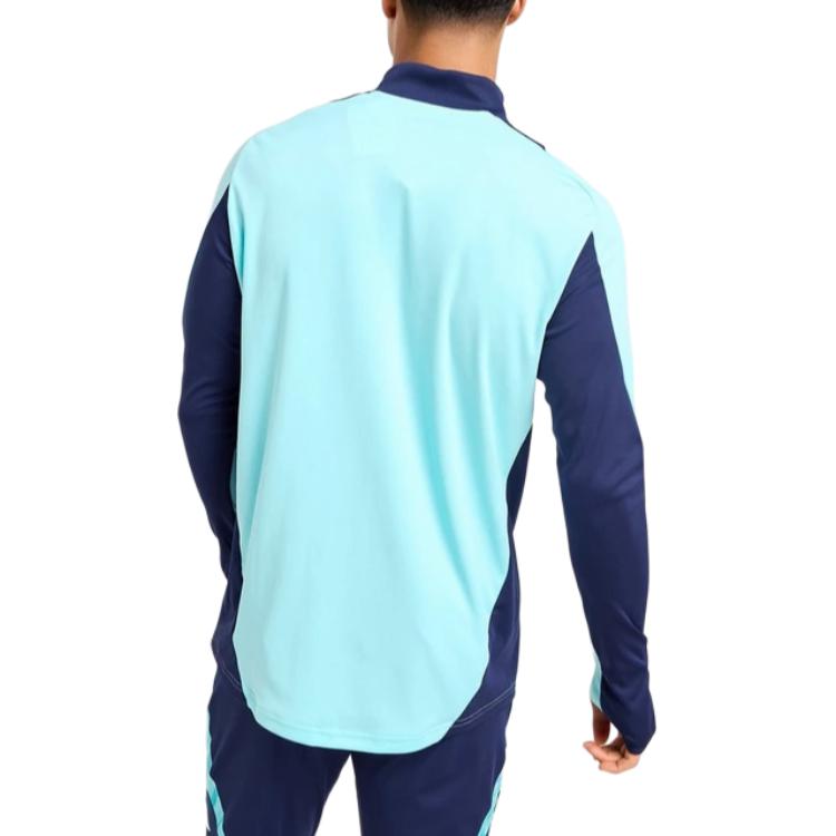 Adidas Training Top Comfortable Sports Casual Sweat-Wicking Football Shirt Men Tops Blue IT2208