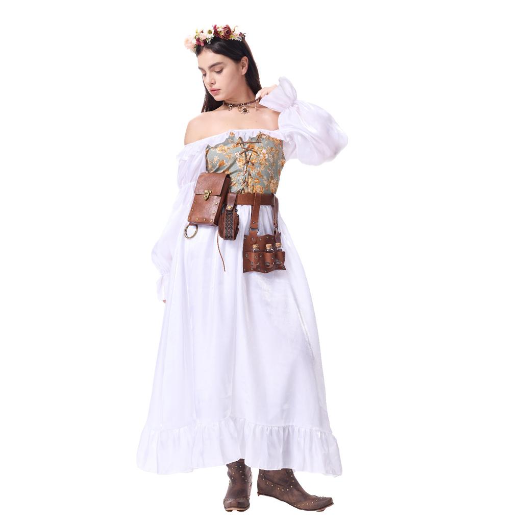 Women's Vintage Dresses Casual Sleeve A-line Role Play Dresses