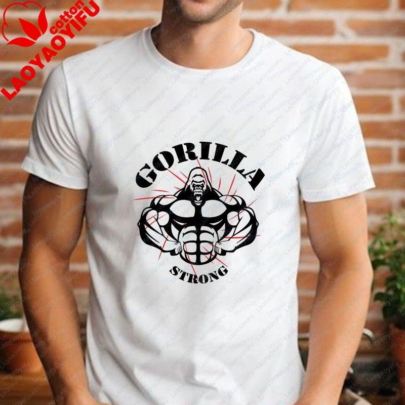 Unisexs and WoUnisexs Gorilla Strong Bodybuilding Clothing for Gym Gorilla Musculation Casual Cotton Tshirts for Unisex and WoUnisex