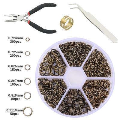 Anillas Abiertas para Joyería para Pendientes y Manualidades DIY (4-10 mm)