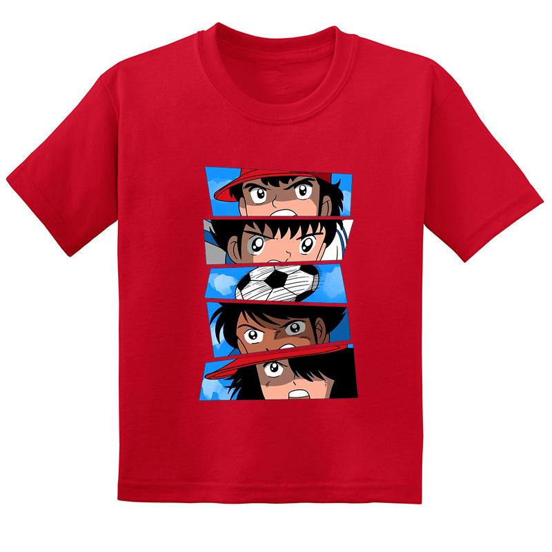 Hot Sale Anime Captain Tsubasa Le Petit Footballer Print Kids T-shirt Baby Boys Girls Clothes Summer Children Cotton T Shirt