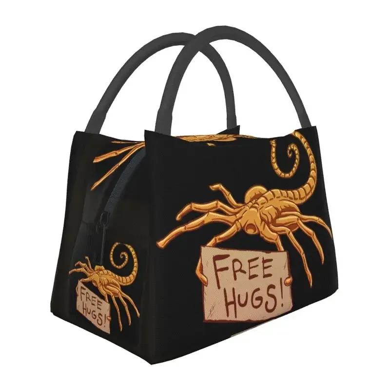 

Зеленые и синие головы пришельцев с НЛО, изолированная сумка для обеда для пикника на открытом воздухе, научно-фантастический космический контейнер для обеда, многоразовый термохолодильник для женщин 28x17x16CM хаки