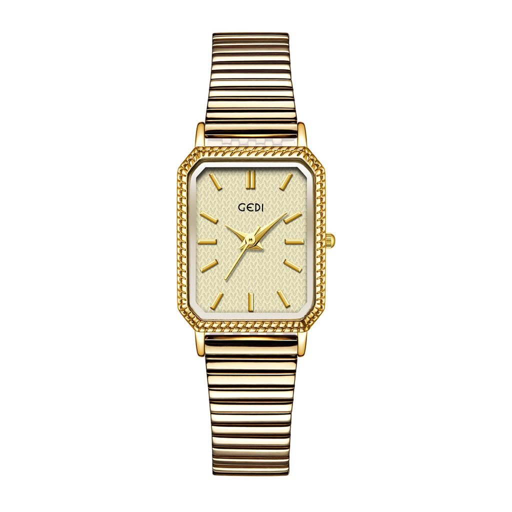 Retro Small Square Plate Watch Female Simple And Exquisite, Light Luxury Axiannu Alloy With Quartz Watch