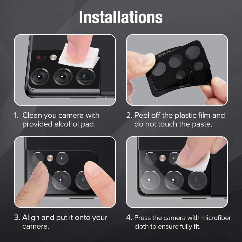 3PCS Tempered Glass Lens Protect Film for Samsung Galaxy S25 S24 S23 S22 Plus Ultra Anti-scratch Camera Cover Phone Accessorios