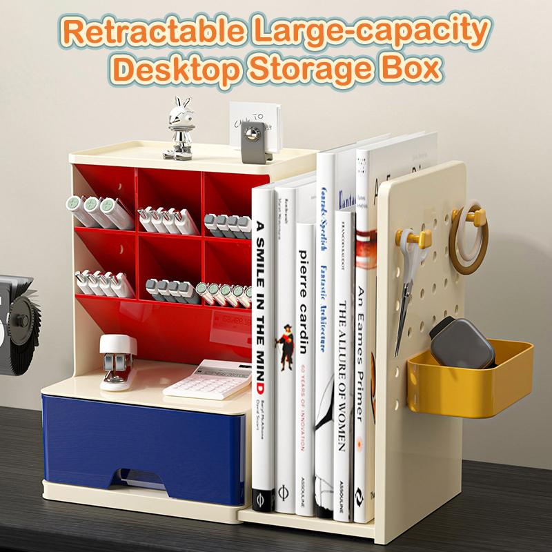 Large-Capacity Pen Holder Storage Box Retractable Desktop Storage Box High-Value Pen Barrel Light Luxury High-End Feel
