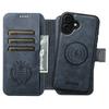 SUTENI Q-05 For iPhone 17 Wallet Case 2 in 1 Detachable Leather Flip Phone Cover with Stand
