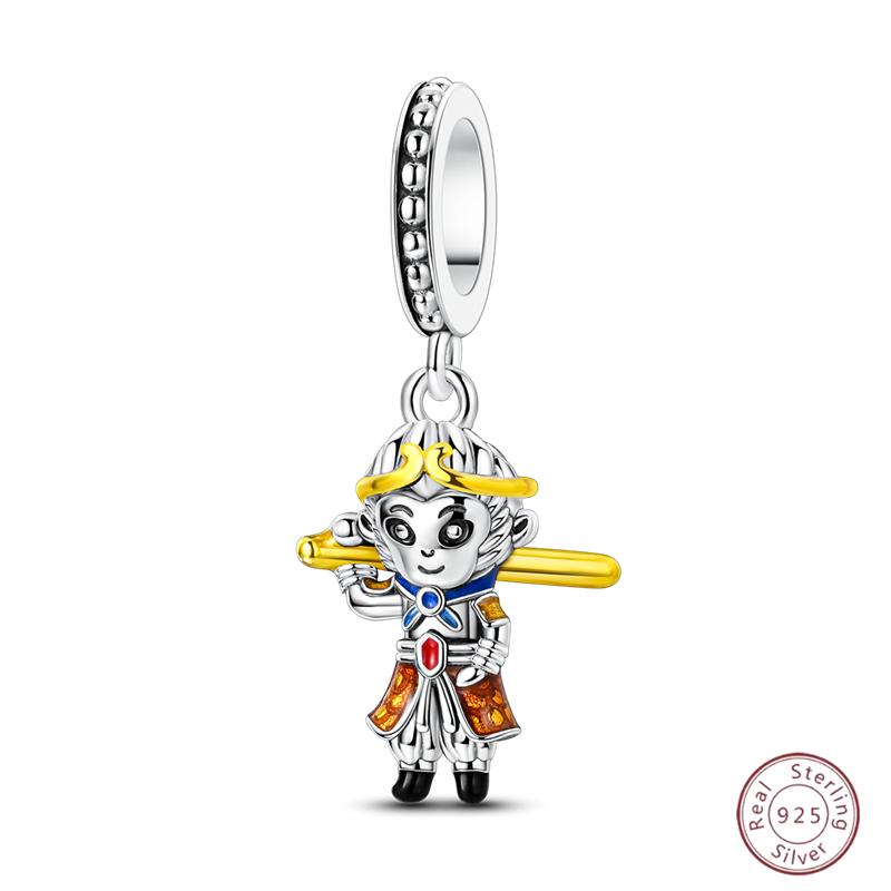 Copper Beaded Pendant Shiny Zircon Dessert Donut For Original 3Mm Bracelet Ladies Fine Jewelry