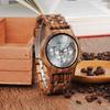 BOBO Bird Wood Watch Luxury Wood Metal Strap Chronograph Date Display Quartz Watch Versatile Watch Metal White Men's Men's