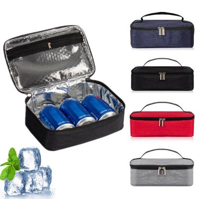 Bolsa de Almuerzo Aislada para Adultos Niños 3.2L Compacta Tela Oxford Térmica Tote Portátil a Prueba de Fugas Contenedor de Alimentos Portador para Oficina Escuela Pícnics