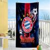 Bayern Munich Soccer Fan Art Personalized Name Beach Towel Soft Durable Quick-Dry Suitable for Swimming Gym Camping Yoga Vacation