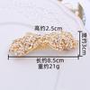 Fashion Bow Hairpin Half Tie Hair Alloy Leaflets Diamond Shiny Disc Hair Headgear Premium Ponytail Clip