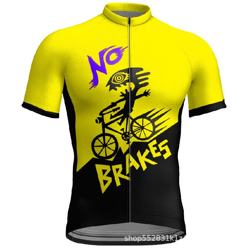 Close-fitting Tights, Cycling Clothes, Sports Tops, Shoulder Sleeves, T-shirts, Partial 3D Printing Men's Summer
