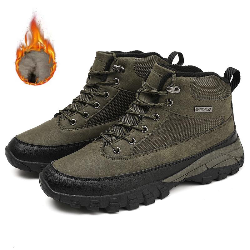 Winter Cotton-padded Men's Combat Boots, Outdoor Anti-slip Tactical Boots,Hiking and Hunting Shoes,Men's Work Boots,Hiking Boots