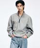 Tienjiti Oversized Fleece Quarter Zip-Up Sweatshirt (Grey) Tnts6E103G2