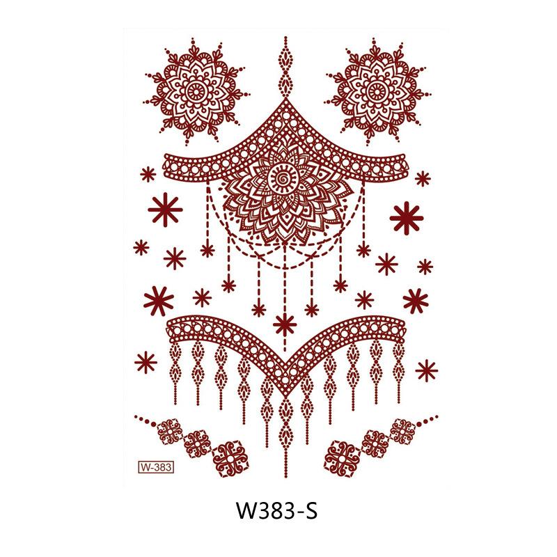 Beauty Sticker Vermilion Lace Tattoo Sticker Waterproof Tattoo Sticker