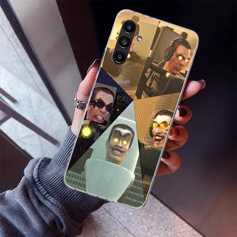 S-Skibidi Toilet Mobile Cell Phone Case For Samsung Galaxy A17 A57 A37 A16 A26 A36 A56 A15 A25 A35 A55 A14 A13 A54 A53 A34 A24 A