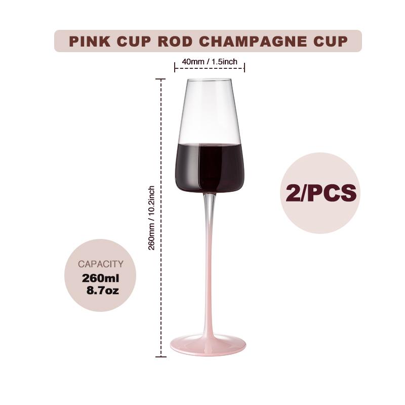

2 шт. Хрустальный стеклянный градиентный розовый бокал, креативный индивидуальный барный домашний бокал, уникальный подарок для женщин, мужчин, свадьбы, юбилея