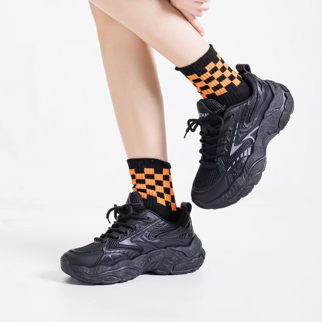 Thick-soled Heightening Dad Shoes Women's Retro Breathable Casual Shoes Versatile Korean Fashion Sports Shoes Women's Ins Tide F8853