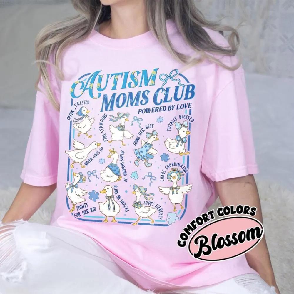 

Autism Moms Club TShirt Awareness Mama Goose Tee Accept Understand Love Inclusion Shirt 4XL