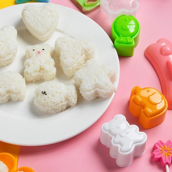 

Портативная трудоемкая форма для рисовых шариков с медведем, удобная форма для выпечки для детского сада, форма для приготовления пищи