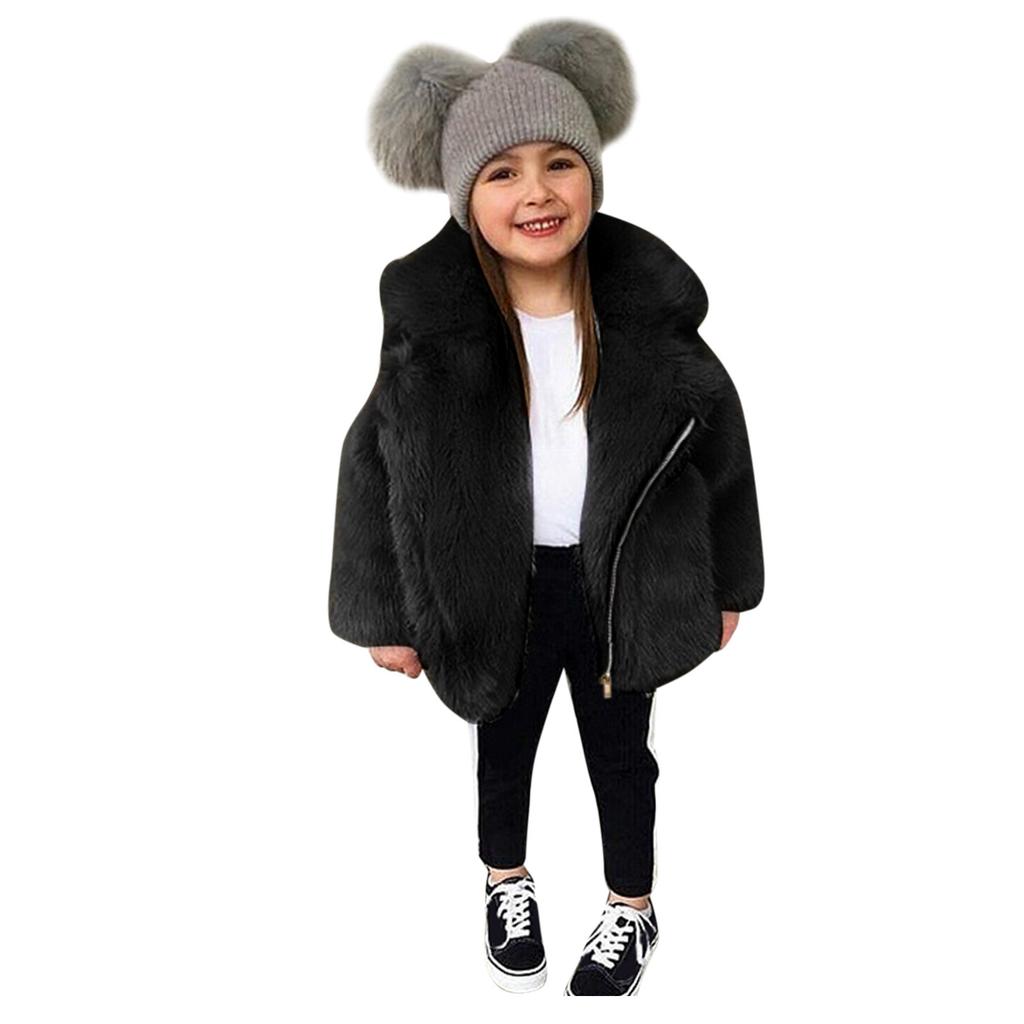 Toddler Baby Kids Girls Windproof Winter Fleece Coat Thicken Warm Outwear