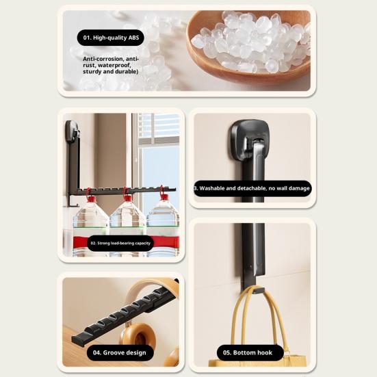 Clothes Drying Rack with Strong Suction Cups Foldable Adjustable Wall Mounted Laundry Drying Holder Bathroom Accessories