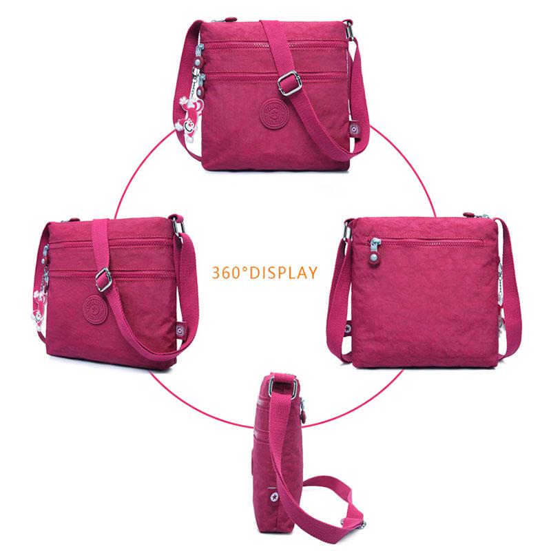 Buy Fashion Women Solid Color Nylon Single Shoulder Bag Light Crossbody