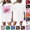 Women's Casual Short Sleeve T-Shirt with Letter Graphic Print for Everyday Wear