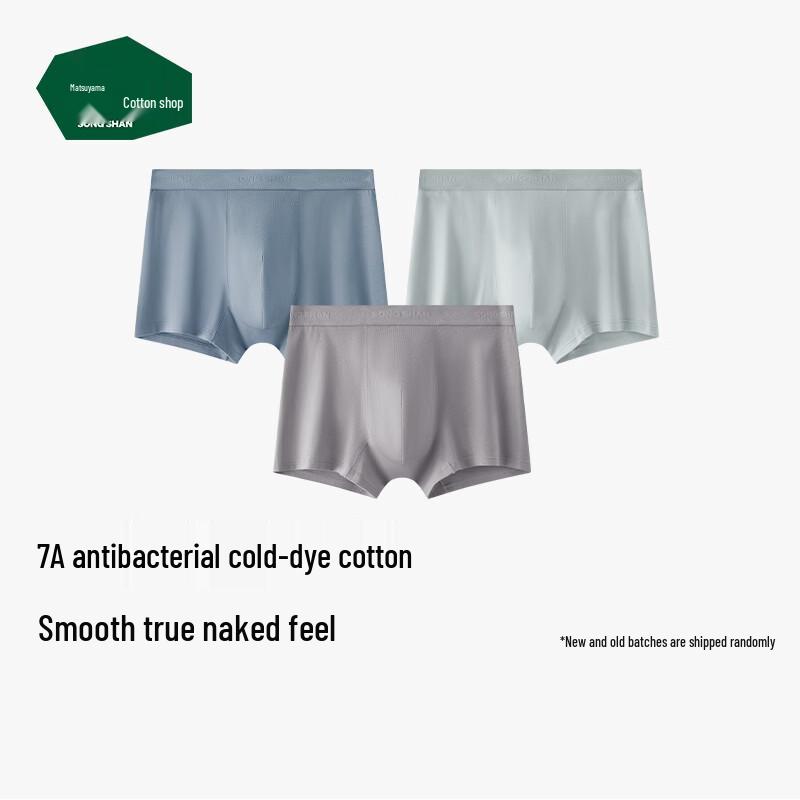 Songshan Cotton Men's Antibacterial Breathable Mesh Boxer Briefs